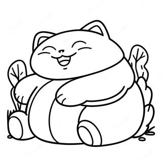 Snorlax Sleeping Coloring Page 11907-9748