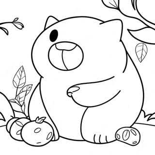 Snorlax Eating Berries Coloring Page 11908-9749