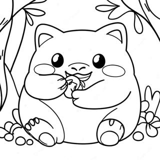 Snorlax Eating Berries Coloring Page 11908-9750