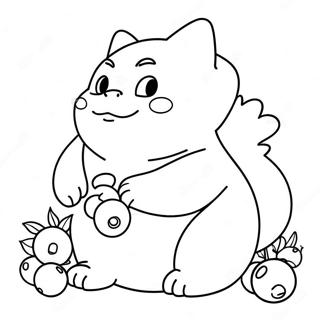 Snorlax Eating Berries Coloring Page 11908-9751