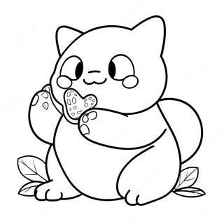 Snorlax Eating Berries Coloring Page 11908-9752