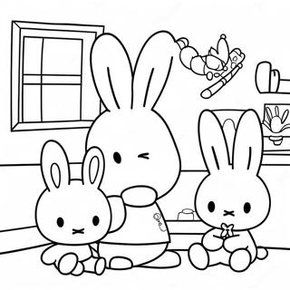 Miffy With Friends Coloring Page 11928-9765