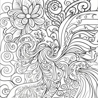 Colorful Tie Dye Swirls Coloring Page 11938-9773