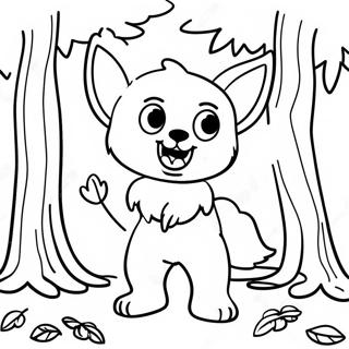 Alastor In A Spooky Forest Coloring Page 11958-9790