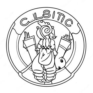 Celtics Logo Coloring Page 11977-9804