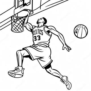 Celtics Basketball Player Dunking Coloring Page 11978-9807