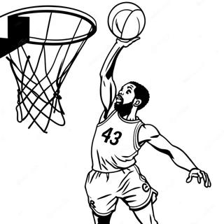 Celtics Basketball Player Dunking Coloring Page 11978-9808