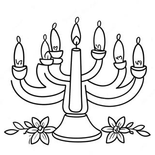 Adorable Menorah Coloring Page 11988-9813