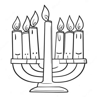 Adorable Menorah Coloring Page 11988-9814