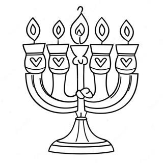 Adorable Menorah Coloring Page 11988-9815