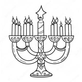 Adorable Menorah Coloring Page 11988-9816