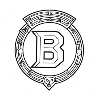 Bruins Logo Coloring Page 12007-9828