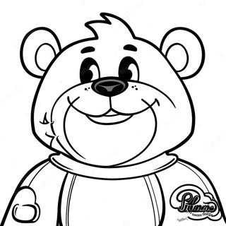 Cheerful Bruins Mascot Coloring Page 12008-9829