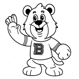 Cheerful Bruins Mascot Coloring Page 12008-9830