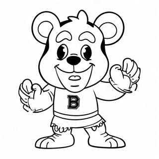 Cheerful Bruins Mascot Coloring Page 12008-9832