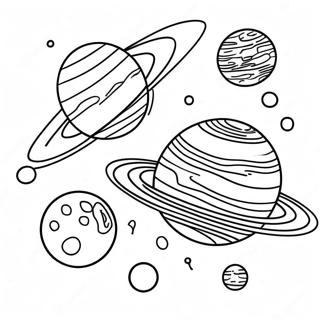 Colorful Planetary System Coloring Page 12028-9845