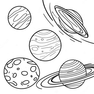 Colorful Planetary System Coloring Page 12028-9846