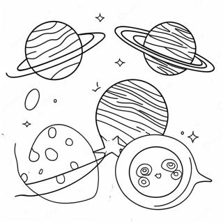 Colorful Planetary System Coloring Page 12028-9847