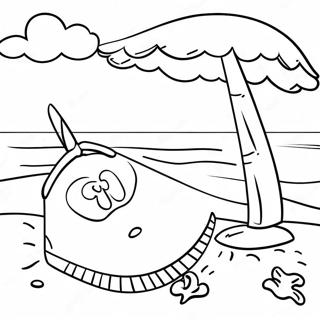 Realistic Beach Scene Coloring Page 12057-9866