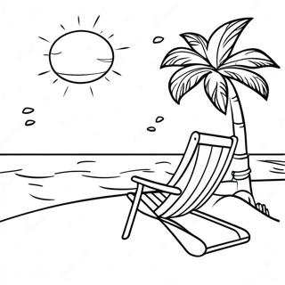 Realistic Beach Scene Coloring Page 12057-9867