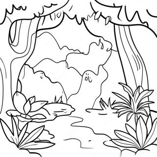 Tropical Rainforest Coloring Page 12078-9885