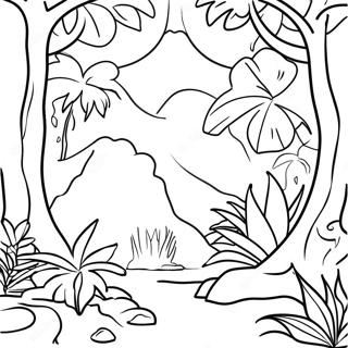 Tropical Rainforest Coloring Page 12078-9886