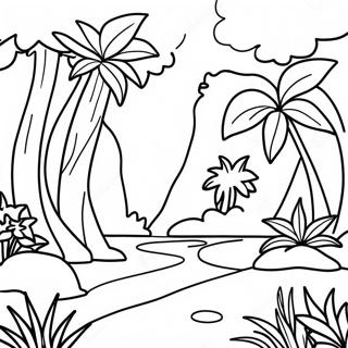 Tropical Rainforest Coloring Page 12078-9887