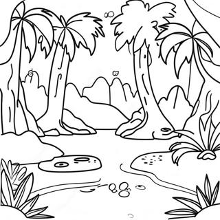 Tropical Rainforest Coloring Page 12078-9888