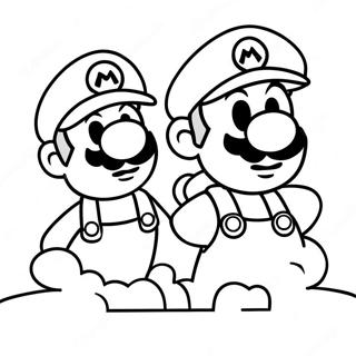 Mario And Luigi Adventure Coloring Page 12098-9902