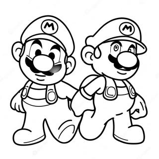 Mario And Luigi Adventure Coloring Page 12098-9903