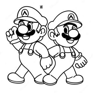 Mario And Luigi Adventure Coloring Page 12098-9904