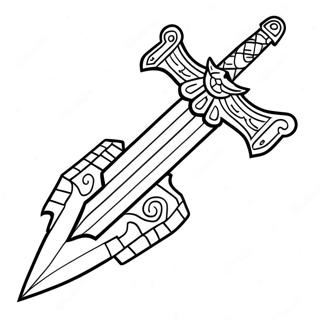 Minecraft Sword Coloring Page 1211-967