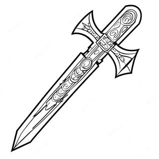 Minecraft Sword Coloring Page 1211-968