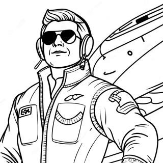 Maverick In Jet Coloring Page 12128-9926