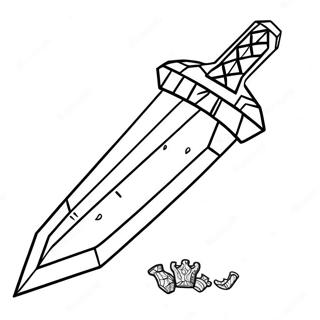 Diamond Sword Minecraft Coloring Page 1212-972