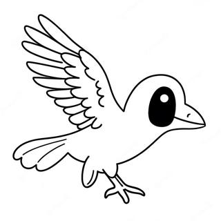 Cartoon Crow Flying Coloring Page 12178-9965