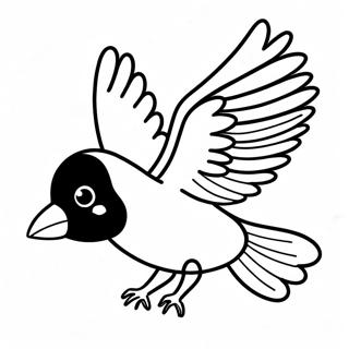 Cartoon Crow Flying Coloring Page 12178-9966