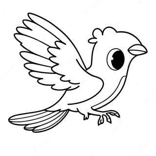 Cartoon Crow Flying Coloring Page 12178-9968