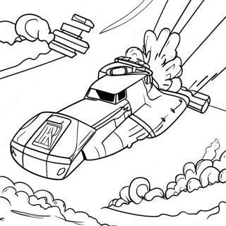 Epic Challenger Battle Coloring Page 12188-9974