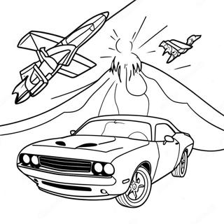 Epic Challenger Battle Coloring Page 12188-9975