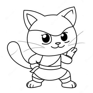 Cat Ninja Coloring Page 12197-10154