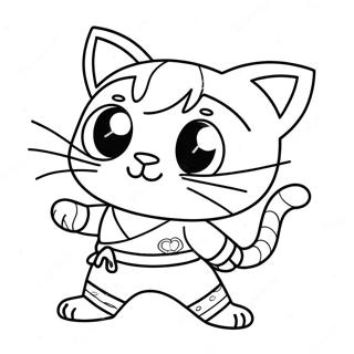 Cat Ninja Coloring Page 12197-10156