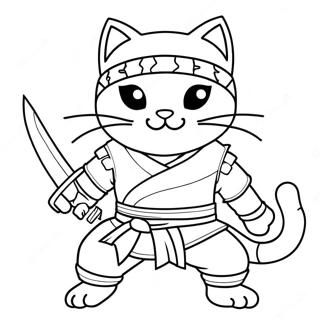 Cat Ninja Coloring Page 12197-9978