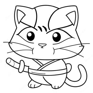 Cat Ninja Coloring Page 12197-9979