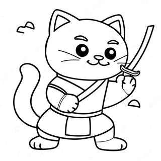 Cat Ninja Coloring Page 12197-9980