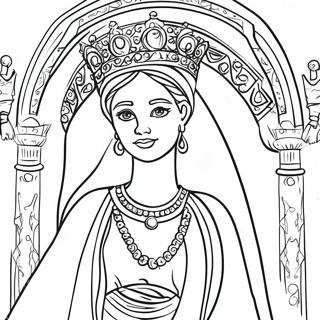 Queen Esther In Royal Robes Coloring Page 12208-10165