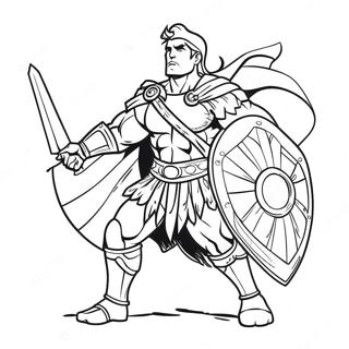 Heroic Invincible Warrior Coloring Page 12218-10176