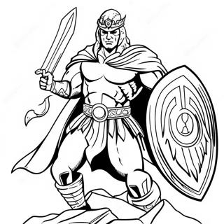 Heroic Invincible Warrior Coloring Page 12218-9997