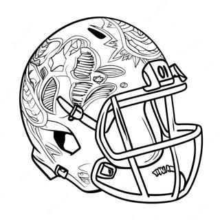 Colorful Football Helmet Design Coloring Page 12228-10182