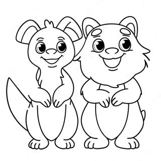 Cute Therian Characters Coloring Page 12248-10022